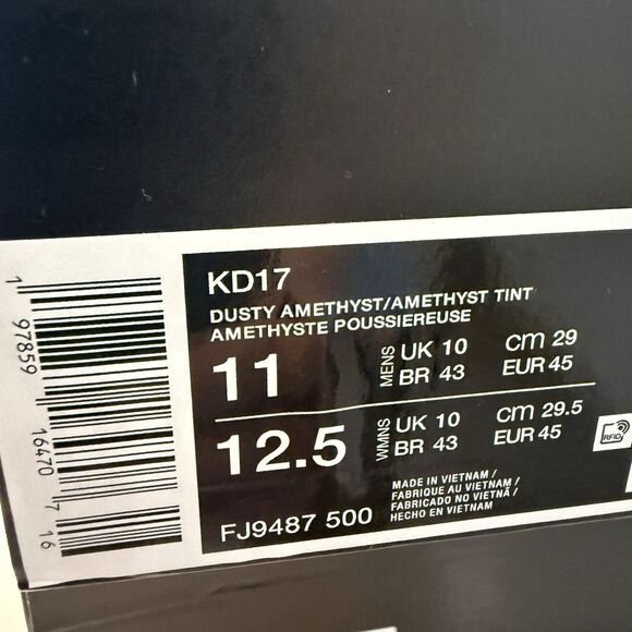 Nike KD 17 “B.A.D” Purple Aunt Pearl Basketball Shoes FJ9487-500 Men’s Size 11 main image 4